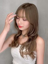 ロンドリメゾン 原宿(Lond re Maison.)&nbsp;姫カットレイヤーマロンベージュ韓国風巻き顔周り前髪原宿表参道