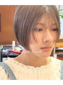 10代20代◎ボブフェイスレイヤー×透明感ミルクティー