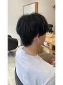 刈り上げない大人マッシュヘアー