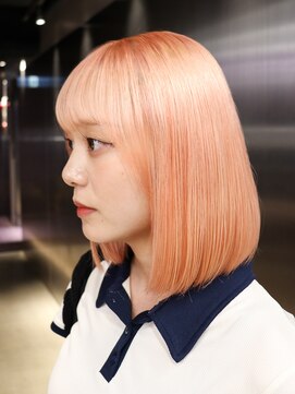 エン 栄店(enne) ココアベージュ/クラゲヘアー/ボブレイヤー/小顔/黒髪/栄