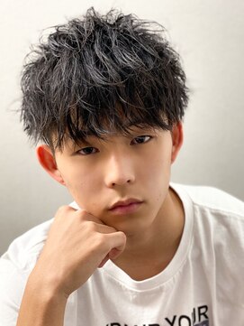エルマーク 梅田(L-MARK) 波巻きツイスパ/サーフカール/メンズ/men's/メンズサロン/眉毛