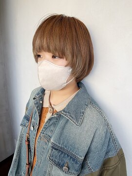 ラトリエコンタン(L´atelier Content) 【asuka】ショートボブ　デザインカラー　ブラウンオレンジ