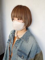 ラトリエコンタン(L´atelier Content) 【asuka】ショートボブ デザインカラー ブラウンオレンジ