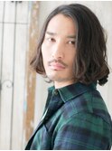 カジュアル大人センターパートくせ毛風ニュアンスパーマe新所沢