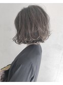 【Marl】グレージュブラウンカラーの無造作ボブ♪