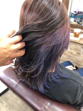 アトリエナガノ(atelier nagano) ニュアンスカラー/センターパート/ツヤ髪スタイル/ブルージュ
