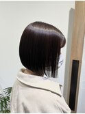 ツヤ感◎切りっぱなしボブ