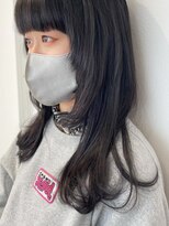 アンス 大阪梅田(ANs.)&nbsp;20代30代大人可愛いシールエクステブルーブラックインナーカラー