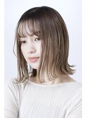外ハネボブ×ミルクティーベージュ