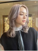 ペールシルバー ラベンダー ホワイトカラー ブリーチ2回