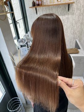 ヒアー 神戸三宮元町(here) 髪質改善/艶ボルドー/ベビーバング/プレミアムカラー