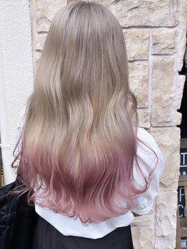 ジェプシー(JPCY) 裾カラー/エンドカラー/シルバーミルクティー