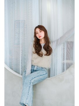 レリーノーブル 西宮北口(RelyNoble) 大人ロングウェーブ2髪質改善、白髪ぼかし