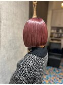 大人ショートボブ×髪質改善ケアカラー/丸みボブ