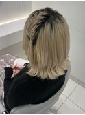 【新宿駅/新宿三丁目/ヘアセット/編みこみ/ハーフアップ】