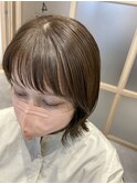 オリーブグレージュ×外ハネボブ
