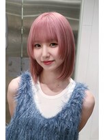 アマトウキョウ アユンチェ(AMA TOKYO×AYUNCHE)&nbsp;ハイトーンペールホワイトピンク×姫カットボブ