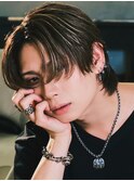 メンズバレイヤージュハイライトセンターパート