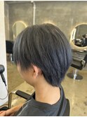(北谷)秋冬抜け感、ショートセンターパート×ネビージュカラー