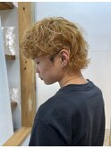 くせ毛を活かしたマレットヘア