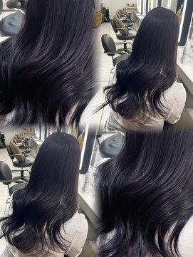 韓国　レイヤーカット　ブリーチ　ダブルカラー　髪質改善
