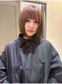 透明感ブラウンアッシュ/ショートボブ