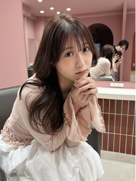 ボタン コロン 表参道 原宿(VOTAN COLON) ハッシュカット/韓国レイヤー/顔まわり/ブラウン/ベージュ/前髪