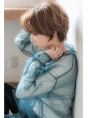 【elfo】センターパートのショートヘアで一気に大人っぽく