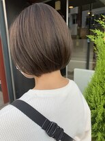 ヘアーアンドメイク シーク 八王子(HAIR&MAKE SeeK) ショートボブ くすみベージュ
