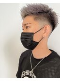 スキンフェード ハイトーン アップバング