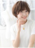 大人かわいい斜めバングくせ毛風ゆるふわボブc5上尾