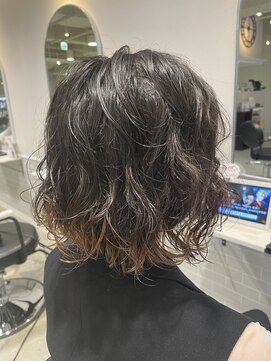 サンクチュアリー ウィズ コネクト(Sanctuary with connect) パーマのすそカラー×20代30代