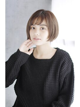 シュシュット(chouchoute) 韓国ボブレイヤーロンググレーベージュ黒髪質改善前髪パーマ/121