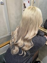 ルフレ 新宿本店1st(Reflet)&nbsp;ホワイトブロンド/プルエクステ/ロングヘア