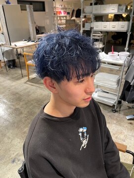 ニュート(Neut ) ケアブリーチダブルカラーブルーカラーメンズマッシュ