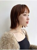 大人ショートボブ前髪ありミニボブ丸顔絶壁エラ張りK20240315