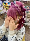 ハンパなく可愛い♪『編みカチュ＋ツインテール＆立体リボン』
