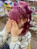 ヘアセットアップス(UP's) ハンパなく可愛い♪『編みカチュ＋ツインテール＆立体リボン』