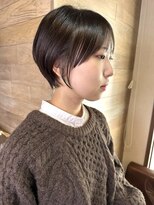 トレヘアー 京都 烏丸(tRe hair)&nbsp;ショートボブ　ハイライトカラー　アッシュベージュ