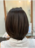 絶壁解消/ひし形/くびれ/斜めバング/60代50代40代/ミセスヘア4B