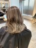 【對馬指名限定】白髪ぼかしハイライト入れ放題+カット+TR¥16000