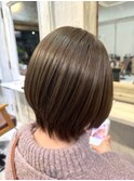 オリーブグレージュ/ショートヘア/髪質改善