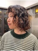 ボブレイヤーウェーブパーマ外国人風パーマウルフパーマ