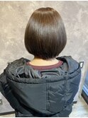 ショートボブ×アッシュグレージュ