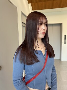 ローレンアオ(LOREN AO) チェリーレッド/姫カットレイヤー/韓国風巻き/レイヤーカット