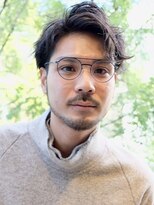 インセプション 銀座(INCEPTION)&nbsp;センターパート/スペインカールニュアンスパーマ/ダークアッシュ