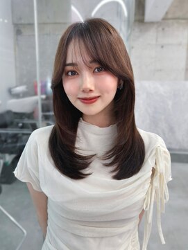 フィヴェント(Fivent) 美髪韓国レイヤーイメチェン似合わせ小顔シースルーワイドバング