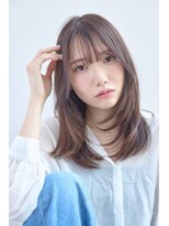 アッシュ 草加店 (Ash)&nbsp;ナチュラルレイヤーミディ×シースルーバング