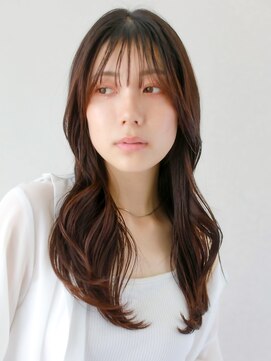 ヘアサロンガリカアオヤマ(hair salon Gallica aoyama) ゆる巻きくびれロングにショコラブラウンで大人かわいいスタイル