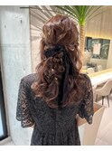 暗めカラー/ブリーチなしカラー/ヘアアレンジ/福岡/天神/20代